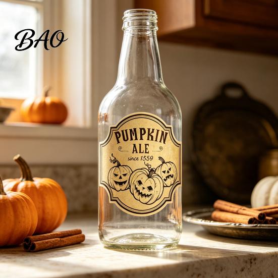 Decorative Labels for Party 12Pcs Halloween Wine Bottle Labels, Vintage Retro Stickers with Witch Skull Zombie Theme Beverage Bat Pumpkin Design,