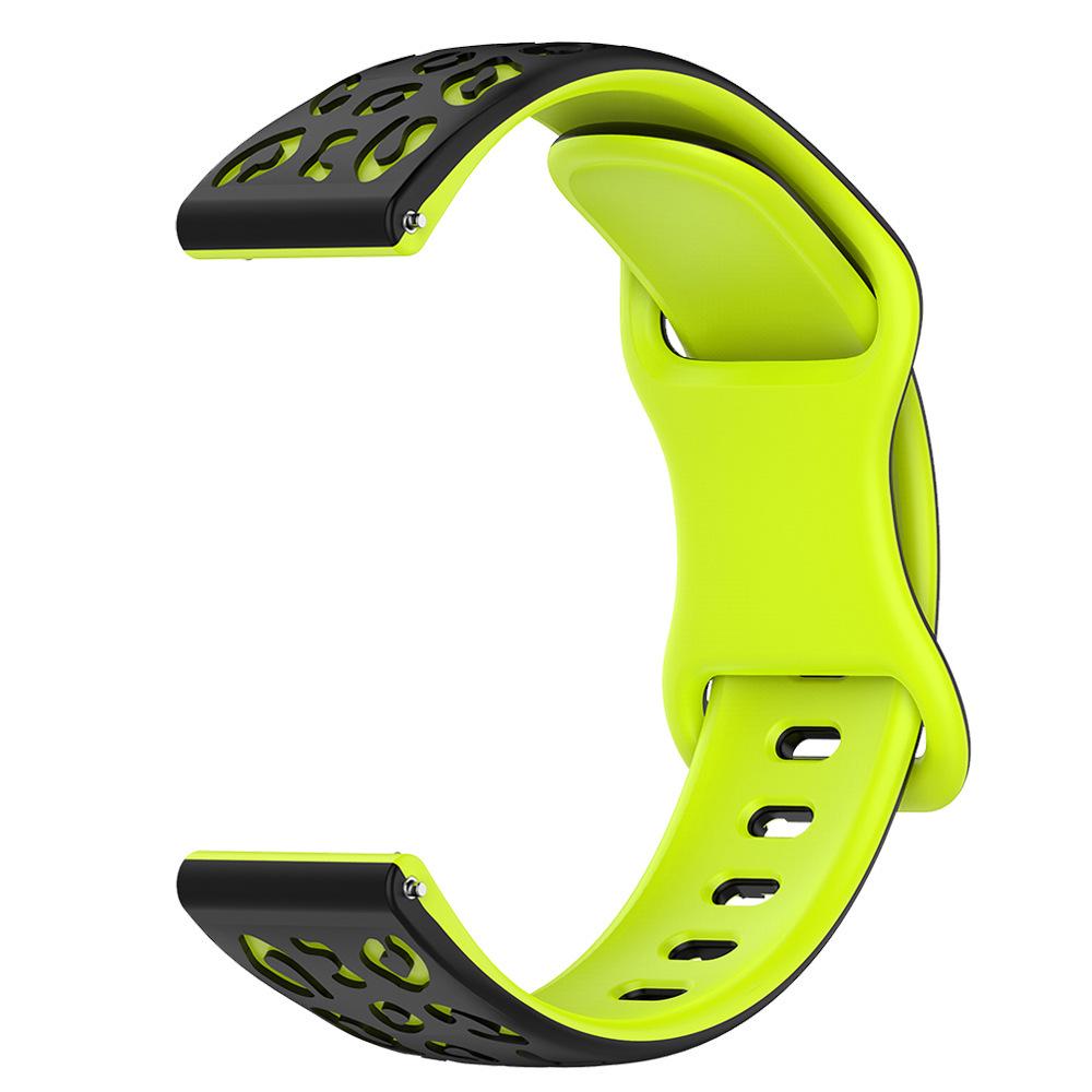 Leopard Print Two-Tone Silicone Watch Strap for Huawei, Huami, Samsung, Garmin - Available In 22/20/18/16mm