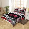 Red Agricultural Tractor Three-Piece Quilt Cover 3D Digital Printing Bedding Set Bed Cover