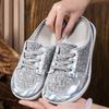 Large size gold sequins reflective punk style spring new board shoes spirit guy casual trendy shoes