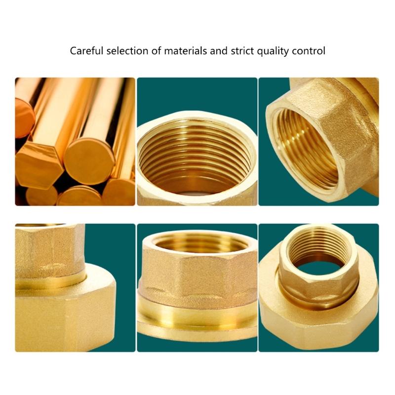 סט חיבור משאבה יעיל מתאם משאבה מאובטח אביזרי משאבה איכותיים חיבור הברגה מפליז 3/4"/1/2" עם אטם