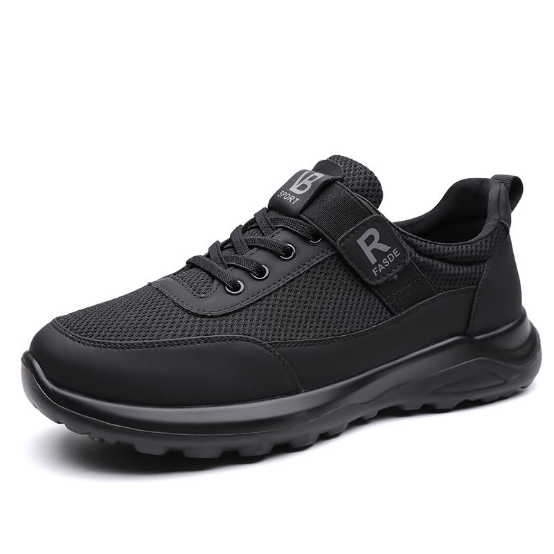 

Модная легкая мужская повседневная обувь на шнуровке, дышащие кроссовки с сеткой, универсальная обувь для делового человека, удобная обувь для трекинга 44 чёрный