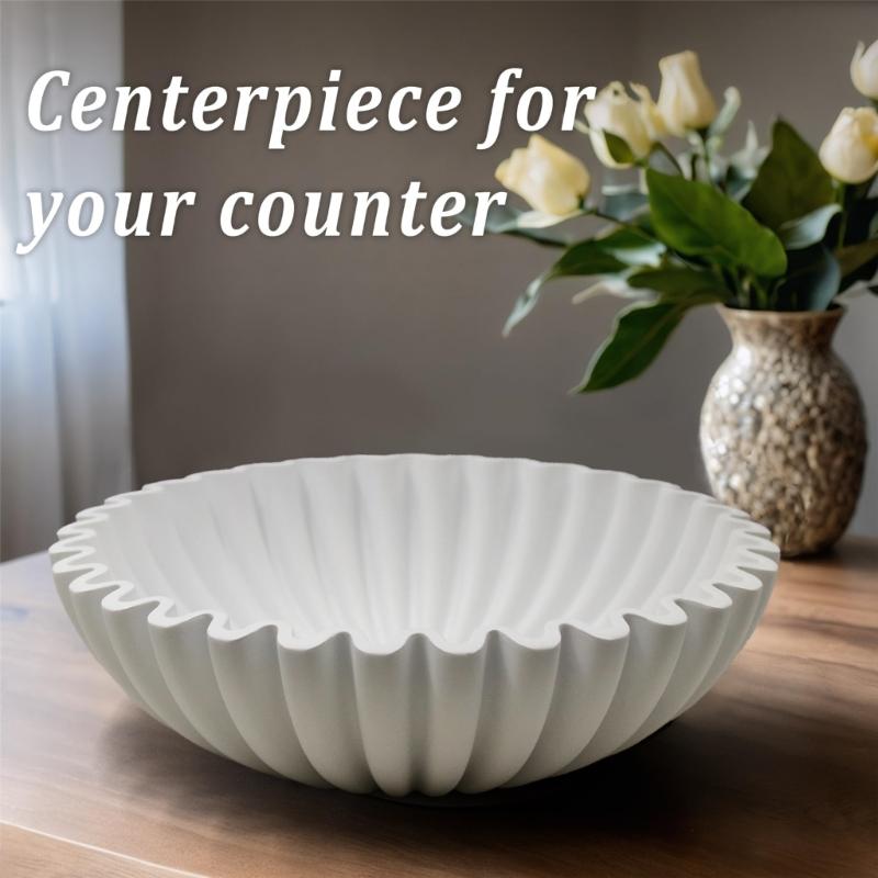Large Decorative Bowl,Modern Handicraft Bowls Decorative Fruit Bowl for Kitchen Counter,Stylish Key Bowl for Entry Table