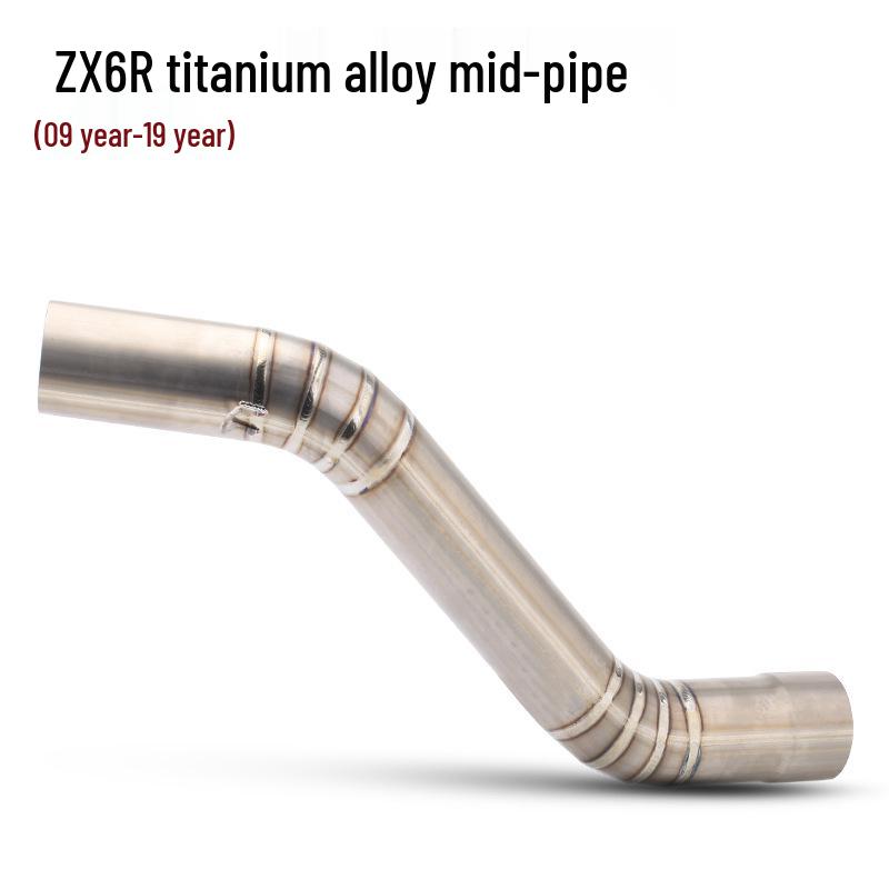 ZX6R/ZX10R Titanium Alloy Mid-Pipe Connector for Non-Destructive Motorcycle Modification