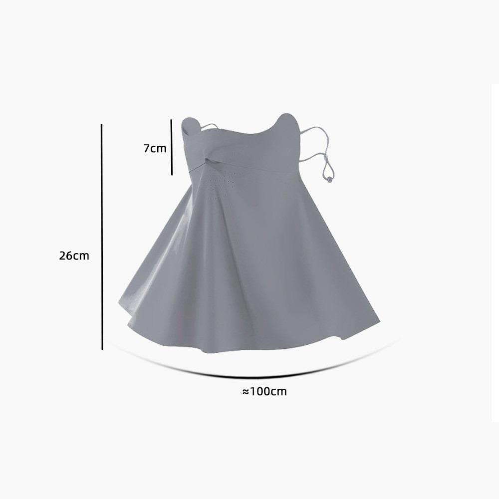 

Seamless Summer Sun Protection Face Mask Adjustable UPF50+ Protection One-piece Neck Brace Ventilation Design Cooling Technology сірий