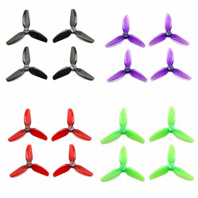 2Pairs Durable PC Prop T3X3X3 Propeller 3 Blades 3inch 3030 3-Blade Props Drop-proof Toothpick Cinewhoop Ducted Drone CineLog