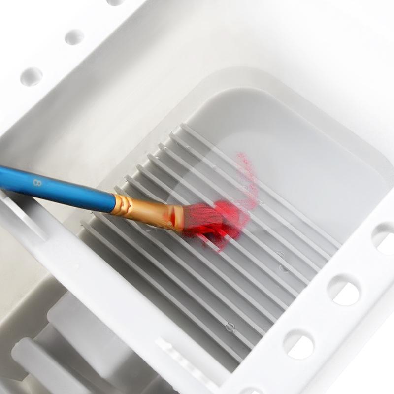Three-Piece Portable Brush Washer & Palette for Watercolor and Oil Painting