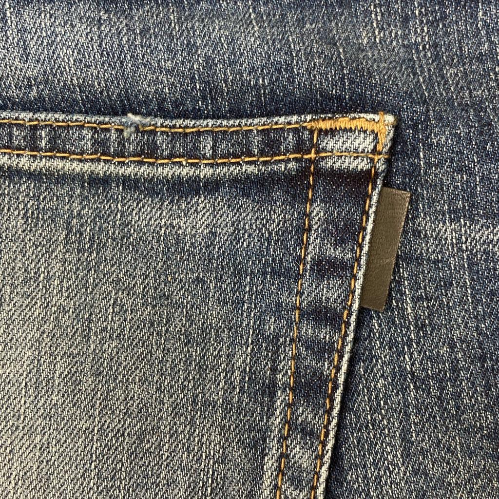 Saint Laurent Paris 527494 18 Years Old Indigo Crushed Denim Pants Bottoms 30 IndigoUsed