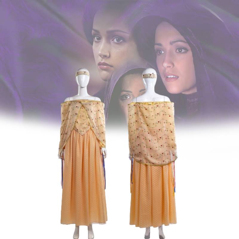 Star Padme Wars Amidala Cosplay Set Fashion Simple Dress Polyester Clothing Gift