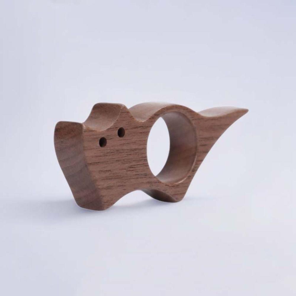 Pet Design Wooden Thumb Bookmark Cat Shape Pages Guide Marker Book Page Holder  Reading