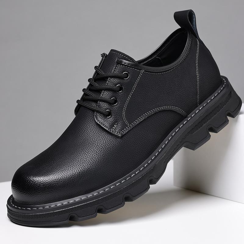 

Модные мужские туфли из кожи на платформе в стиле ретро, дизайнерские повседневные туфли с мягкой подошвой для мужчин, весна-осень, деловые туфли для мужчин 38