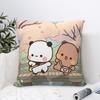 Kawaii Cute Bubu Panda Dudu Pillowcase Soft Fabric Cushion Cover Decoration Throw Pillow Case Cover Car Drop Shipping 18''