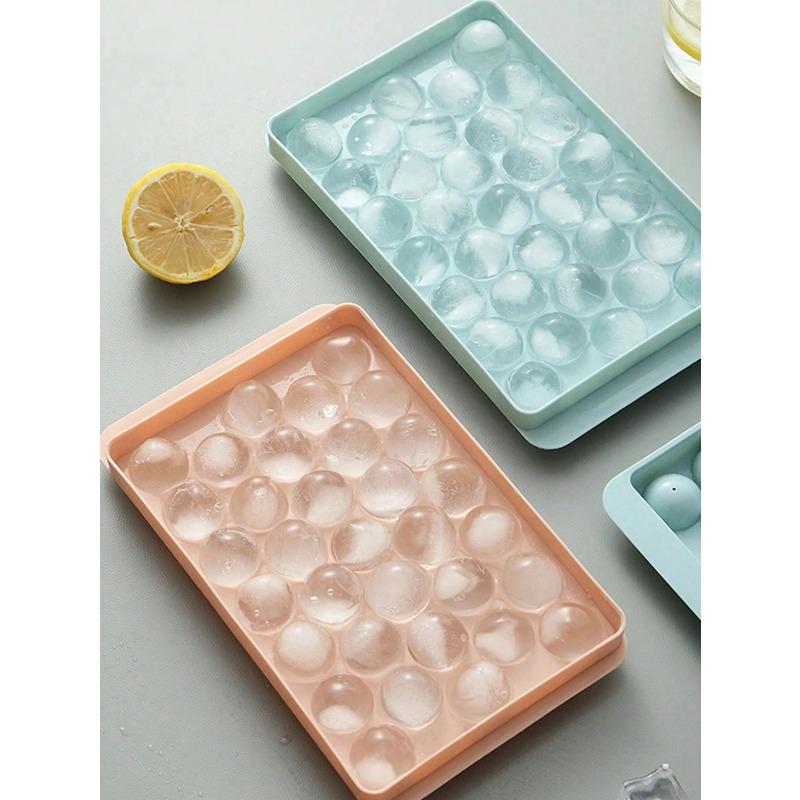 Random Size Ice Cube Tray with Lid, Refrigerator Ice Cube Mold, Mini Round Ice Ball Maker Mold