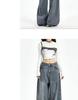 Wide-Leg American Style Retro Jeans for Women - Spring/Autumn 2026 Collection - Relaxed Fit, Baggy, and Floor-Length