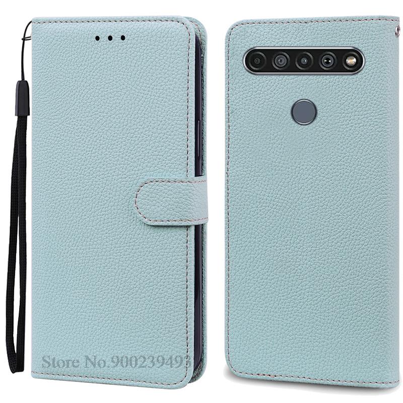 For LG K61 Etui Myk Silikon Lær Lommebok Flip Etui For LG K61 Deksel Coque For Fundas LG K61 LGK61 K 61 Telefonetuier Skall