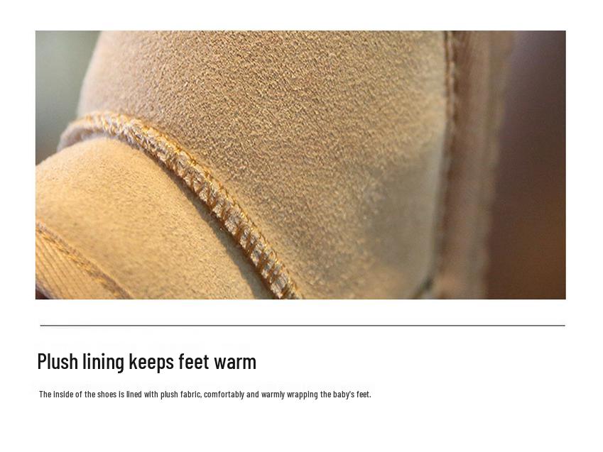 Dziecięce zimowe buty śniegowe z aksamitną podszewką – Ciepłe, miękkie podeszwy buty dla malucha