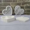 2Pcs Silicone Heart Striped Storage Box Mould Set for Resin Craft Soap Making Decorative Container Projects Supplies