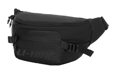 Polyester One Shoulder Crossbody Sling Bag, Fanny Pack Regular Unisex Black ABLS155-3