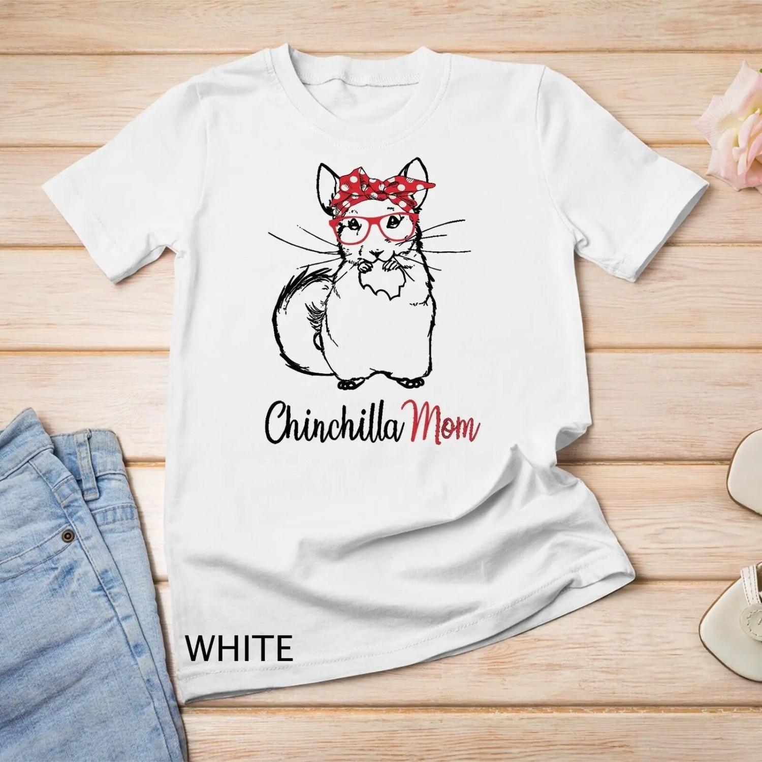 Chinchilla Mom Lover T shirt XXXXXL белый