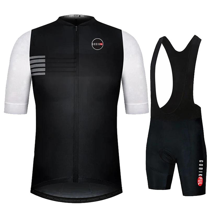 2026 Gobikful Set Maglia Ciclismo Uomo Abbigliamento Estivo Ciclismo Magliette Bici da Strada Completo Pantaloncini con Bretelle Bici MTB Ropa Ciclismo Maglia