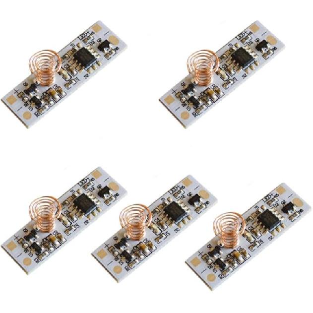 KOOBOOK 2Pcs Mini Touch Sensor Switch LED Strip Brightness Control Capacitive Sensing Switch Wide Voltage DC 3-24V