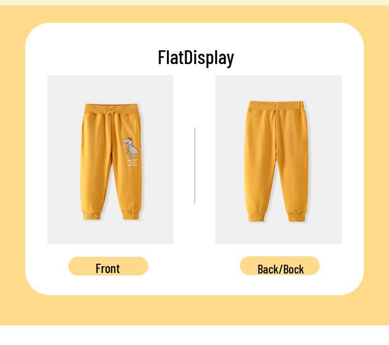 Boys' 26 Years Sports Long Pants - Autumn/Winter Dinosaur Print Children's Pants