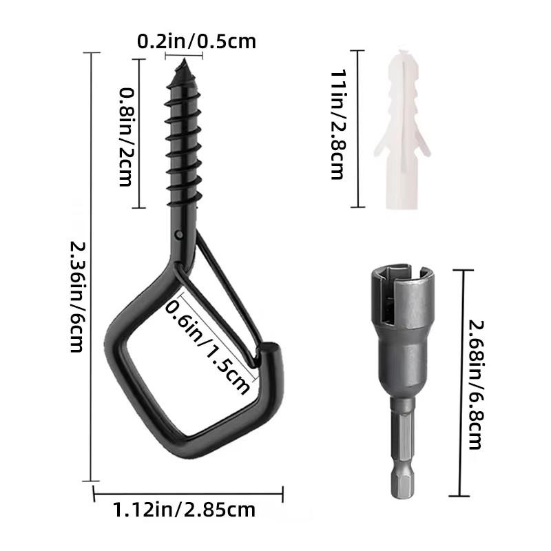Zelfborende Schroef Veiligheidssluitingen Zware Anti-Val Planten Ophanghaken voor Binnen Buiten Lamp Slinger Ornament Bevestiging