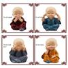Four Cute Monk Ornaments Home Decorations Car Perfume Seat Creative Car Interior Decoration Supplies for Friends Gifts