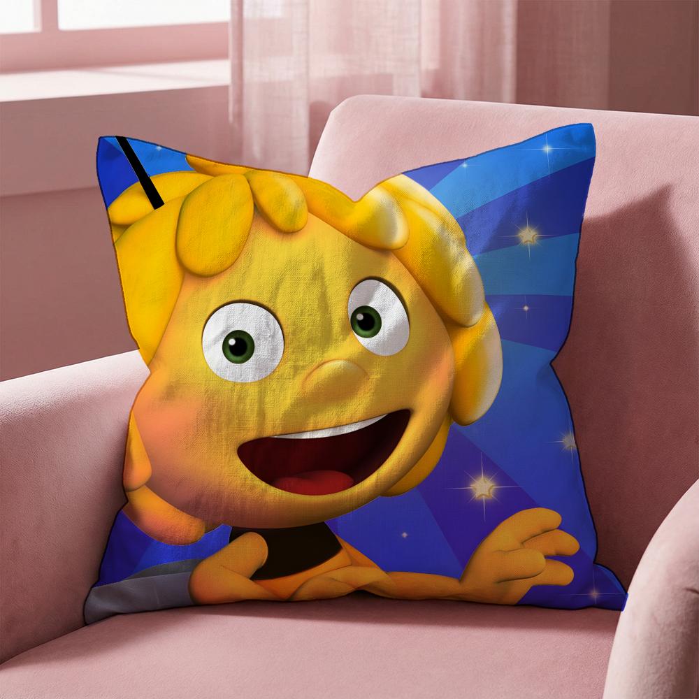 Maya the Bee Cushion Cover Multi-Scene Pillow Cover for Home & Car - Reversible, Soft & Durable for Daily Use