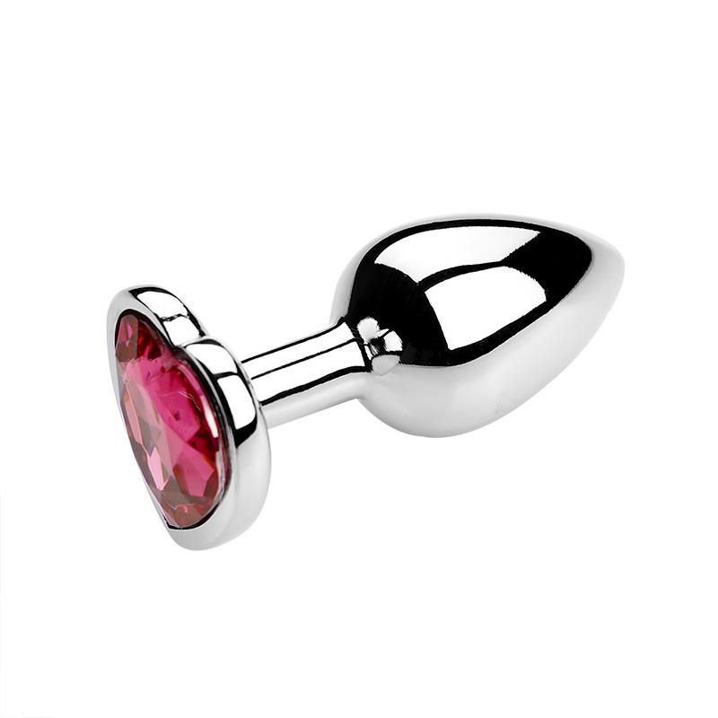 Heart-Shaped Metal Anal Plug - Prostate Massager & Dilation Toy for Adults