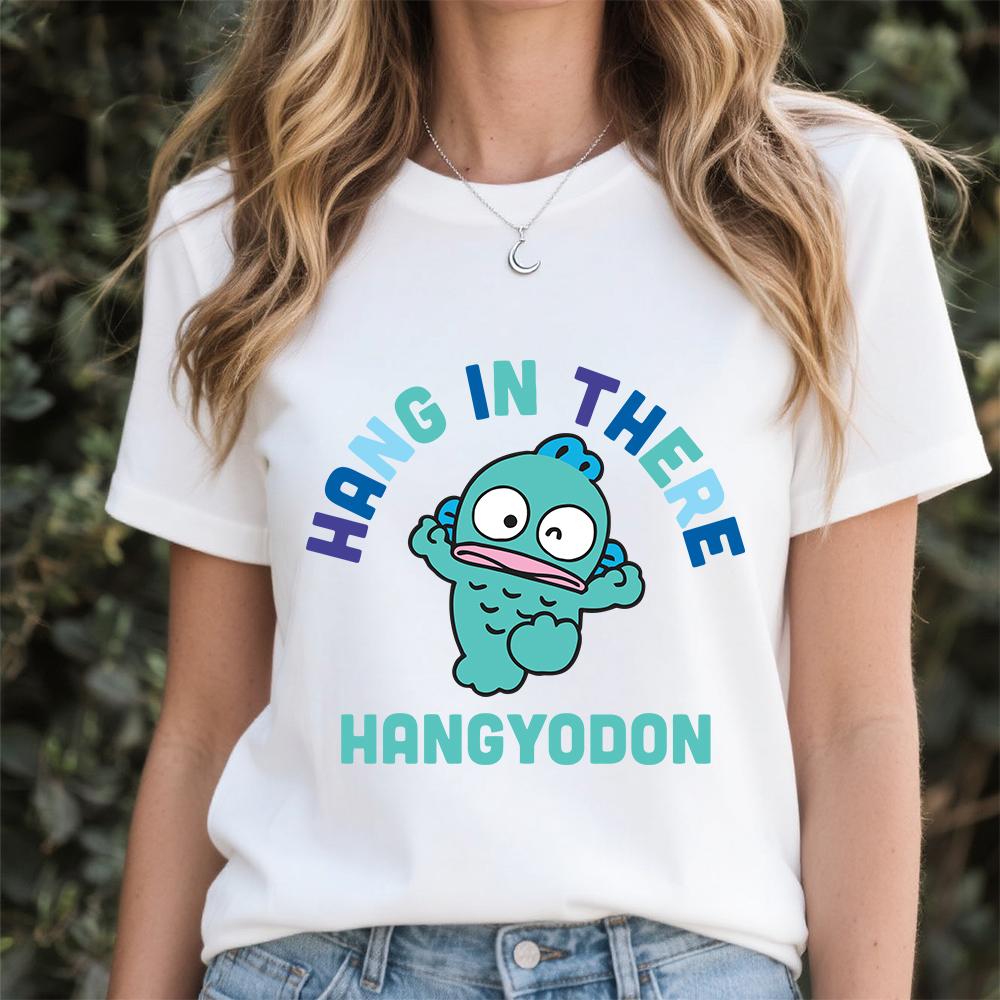 Unisexs Hangyodon Cheer Up Print Soft Cotton Summer Fashion T Shirt Casual Comfy Daily Wear Summer Top