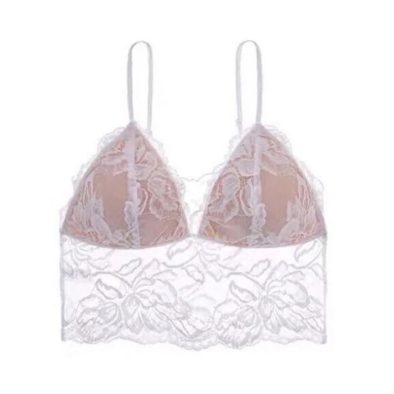 French Underwear Women's Sexy Thin Cotton No Steel Rim Beauty Back Bra Suspender Large Breast Small Vest Lace Bra Cover