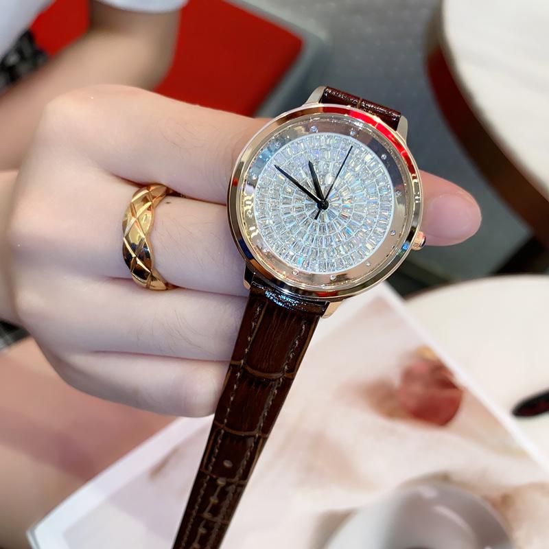 Watch Gypsy Star Diamond Luxury Fashion Leather Rhinestone Waterproof High-End Women'S Watch