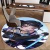 1pc Anime Design Round Carpet - Office Chair Mat, Non-Slip Rug for Home Decor, Gaming Room