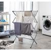 Séchoir à Linge d'intérieur Pliable - Etendoir à Linge Pliable et Extensible Métallique - 3 Hauteurs - 11 Barres - Résistant à l'eau