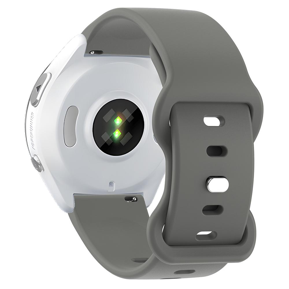 

Universal 18mm Solid Color Silicone Strap Butterfly Shape Buckle Smartwatch Band Space Grey