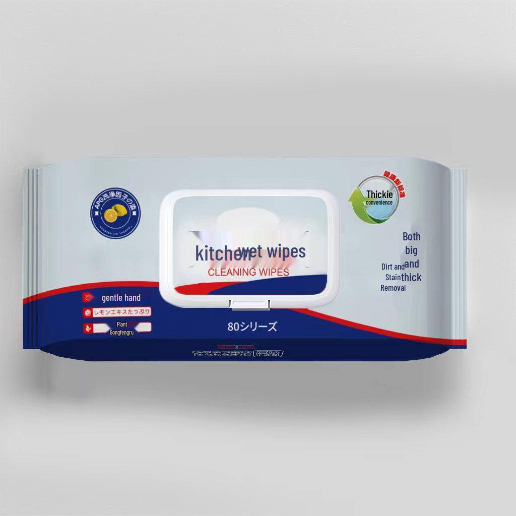 Extra-Thick Hanging Kitchen Wet Wipes for Stain and Oil Removal
