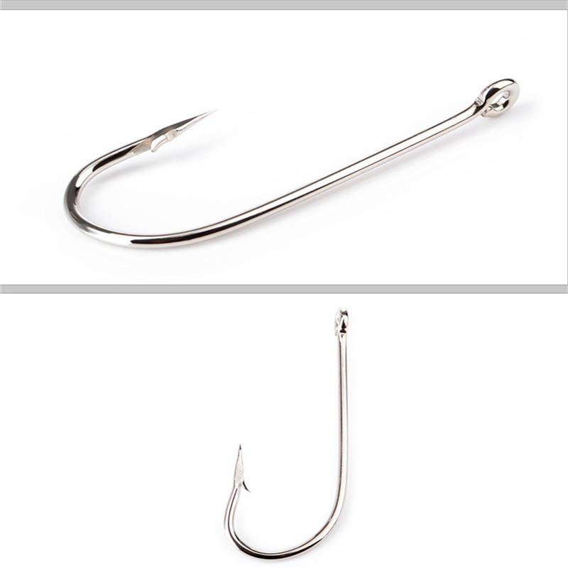 FTK Barbed Fishhook Flatted Round 2-6# 50PCS And7-20# 100PCS/LOTCarp Feeder Tackle Hook For Fishing