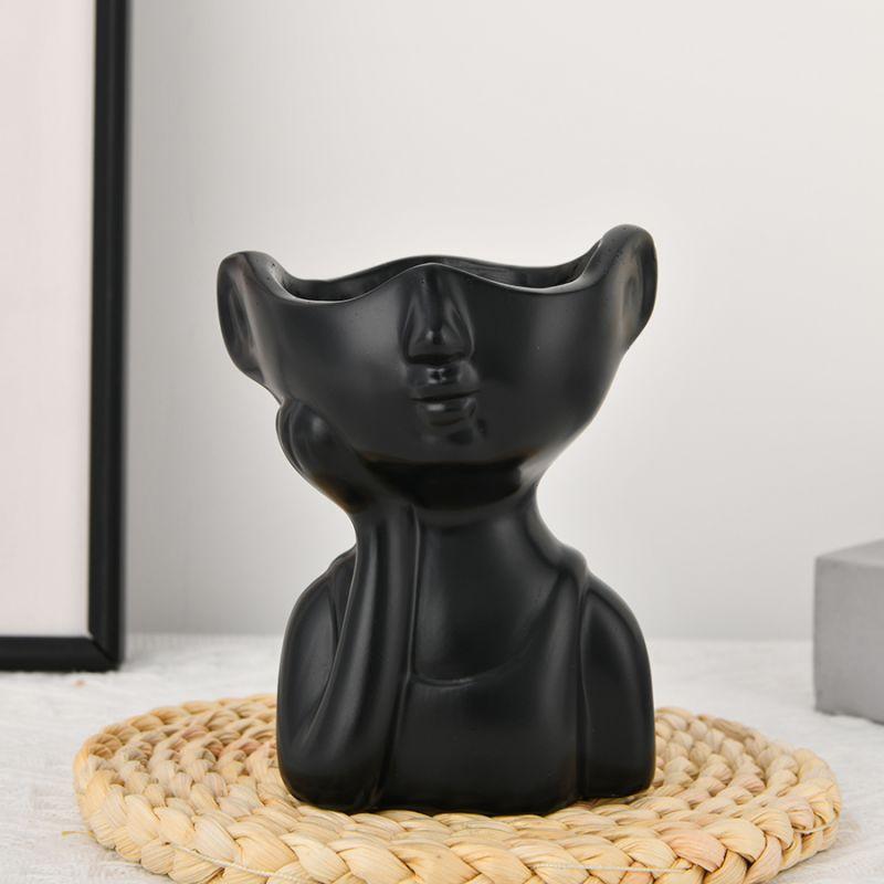 Gesichtsvase - Harzvase - Für Blumen, Niedliche Vasen Für Frauen Moderne Vasen Für Büro Esstisch Heimdekoration Vasen