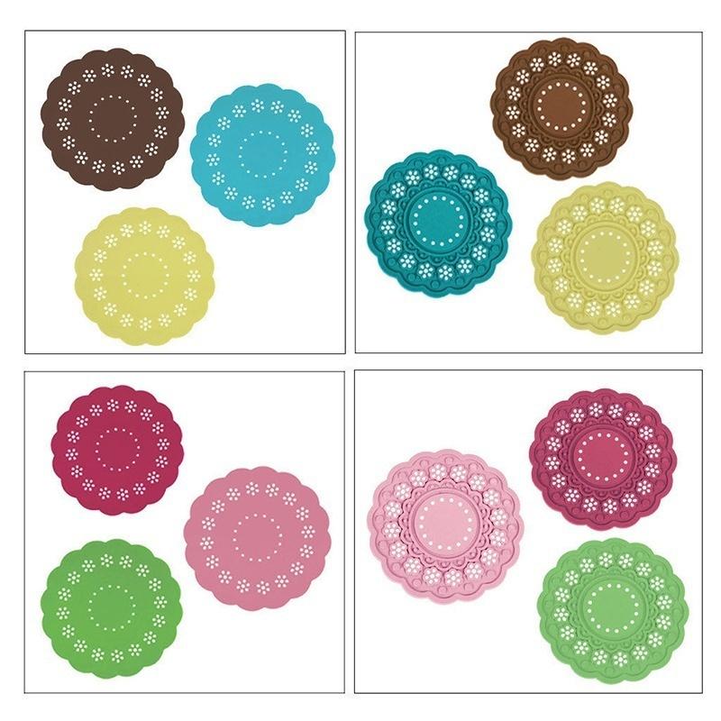 Silicone Pot Holder trivet Mat Nonslip Durable Heat Resistant Hot Pads Home Decor  Coasters Cup Insu