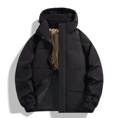 Down Jacket Men's Winter Thick Warm Loose Hooded Trendy Down Jacket Plus Size Jacket