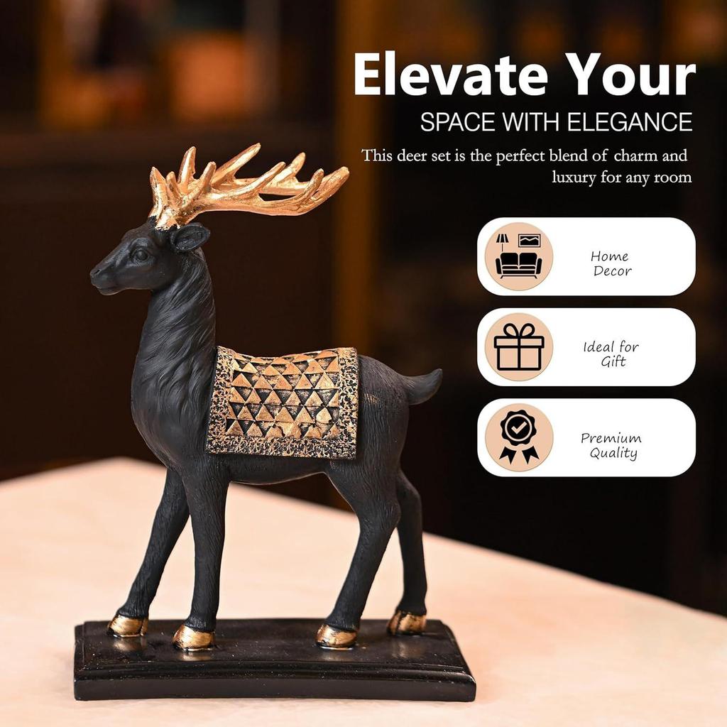 Artistic Deer Showpiece – A Beautiful Nature-Inspired Décor Piece To Bring Tranquil Elegance, Serenity, and Calm To Your Living Room