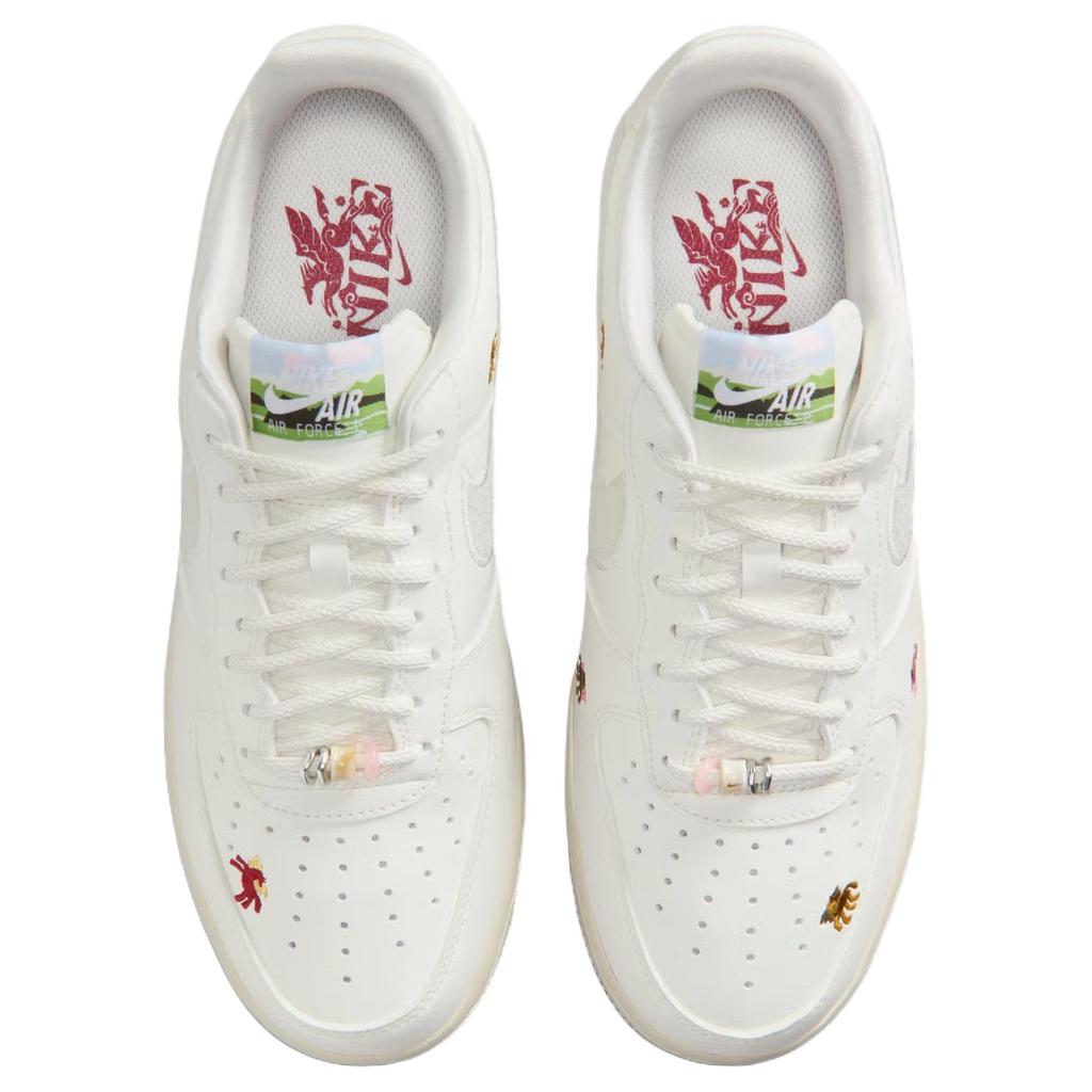Nike Air Force 1 Low Year of The Horse Women Sneakers Cream Sail Phantom-Phantom-Team-Crimson-Hydrogen-Blue-Peony IQ1143-100