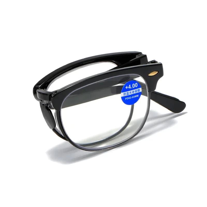 

Blue Light Blocking Reading Glasses for Men Women Portable Folding Far Sight Eyewear Ultralight +1 0 To +4 0 with Case 1