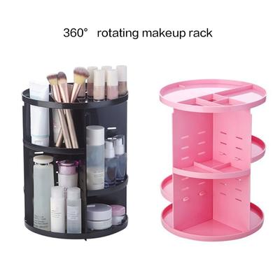 Organizzatore Porta Trucchi Girevole Moda Scatola Porta Cosmetici a 360 Gradi Porta Pennelli Portagioie Staccabile