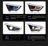 LED Projector Headlight Assembly with DRL & Flowing Turn Signals for 2014-2019 Hyundai IX25