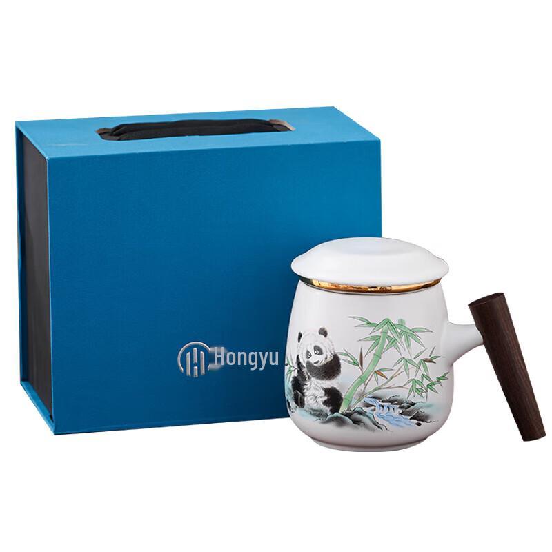 Hongyu Panda Ceramic Tea Cup Set