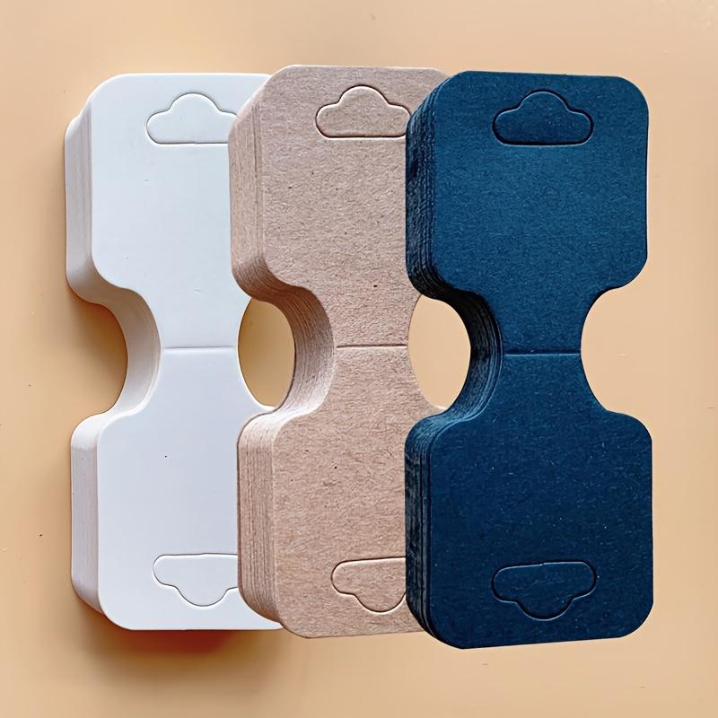 50pcs Blank Kraft Paper Jewelry Display Cards for Bracelets, Necklaces, Keychains and Earrings DIY Jewelry Making Display & Packaging Supplies