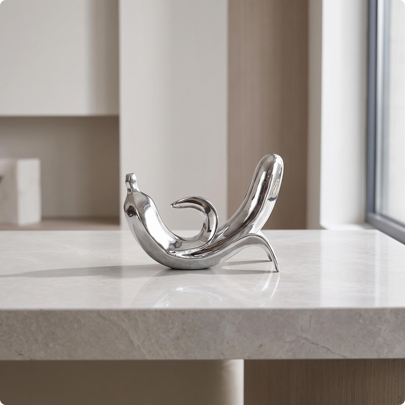 Glossy Banana Ornament | Shiny Electroplated