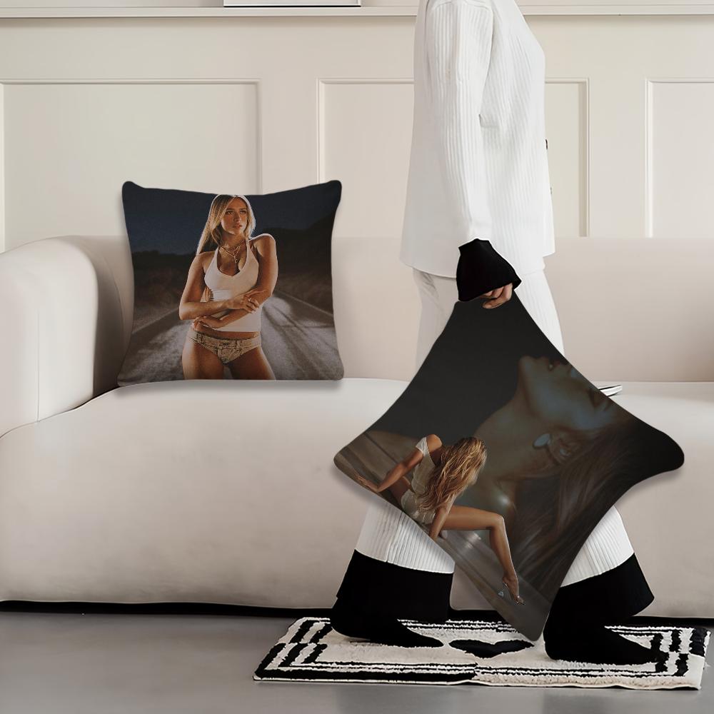 Singer Tate McRae cushion cover Cushion Room Bedroom Headboard Sofa Living Backrest Nap Time Pillow Case